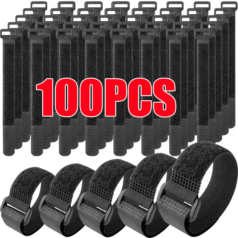 Gear Tie Reusable - 10-100 stuks herbruikbare klittenband tie-downs verstelbare